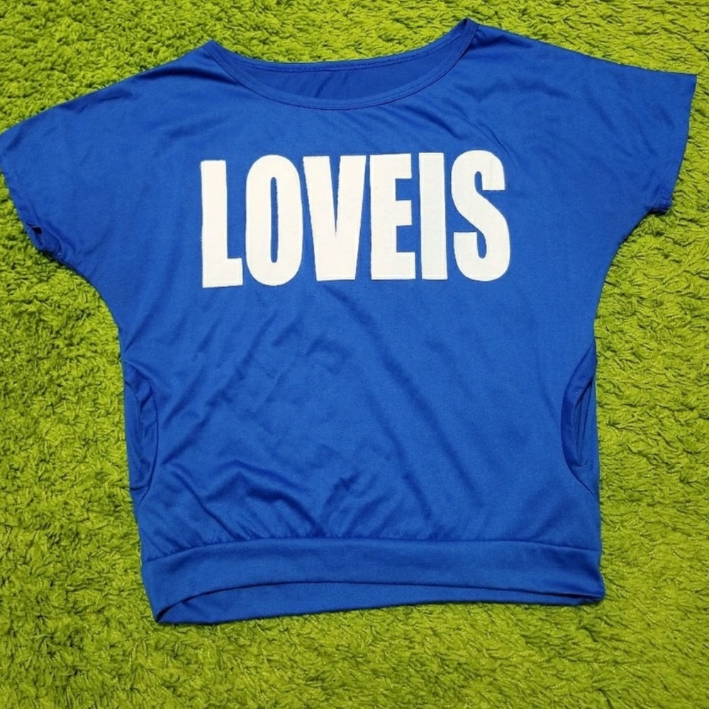 Athleisure Short-sleeved Sweatshirt w/pockets - Picture 5 of 6